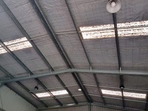 inside warehouse clear sheeting