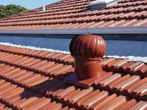 whirlybird on tiled roof