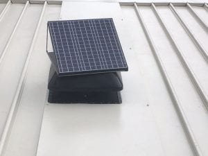 solar roof vents system