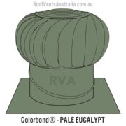 pale eucalypt roof vent whirlybird windmaster spinaway 300mm colorbond pale eucalyptus