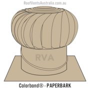 paperbark colorbond colour roof vent whirlybird windmaster spinaway 300mm turbine