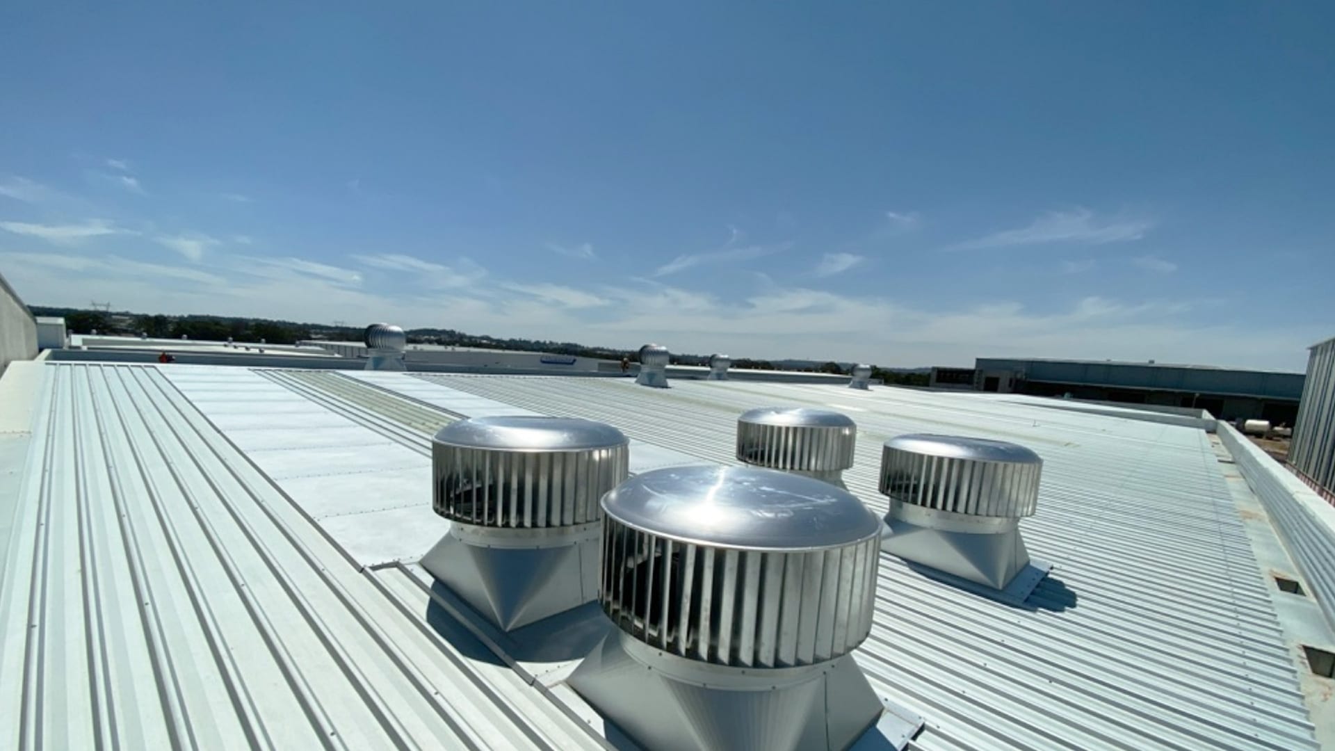 Large Commercial Roof Vents Installed for Chillex Sydney