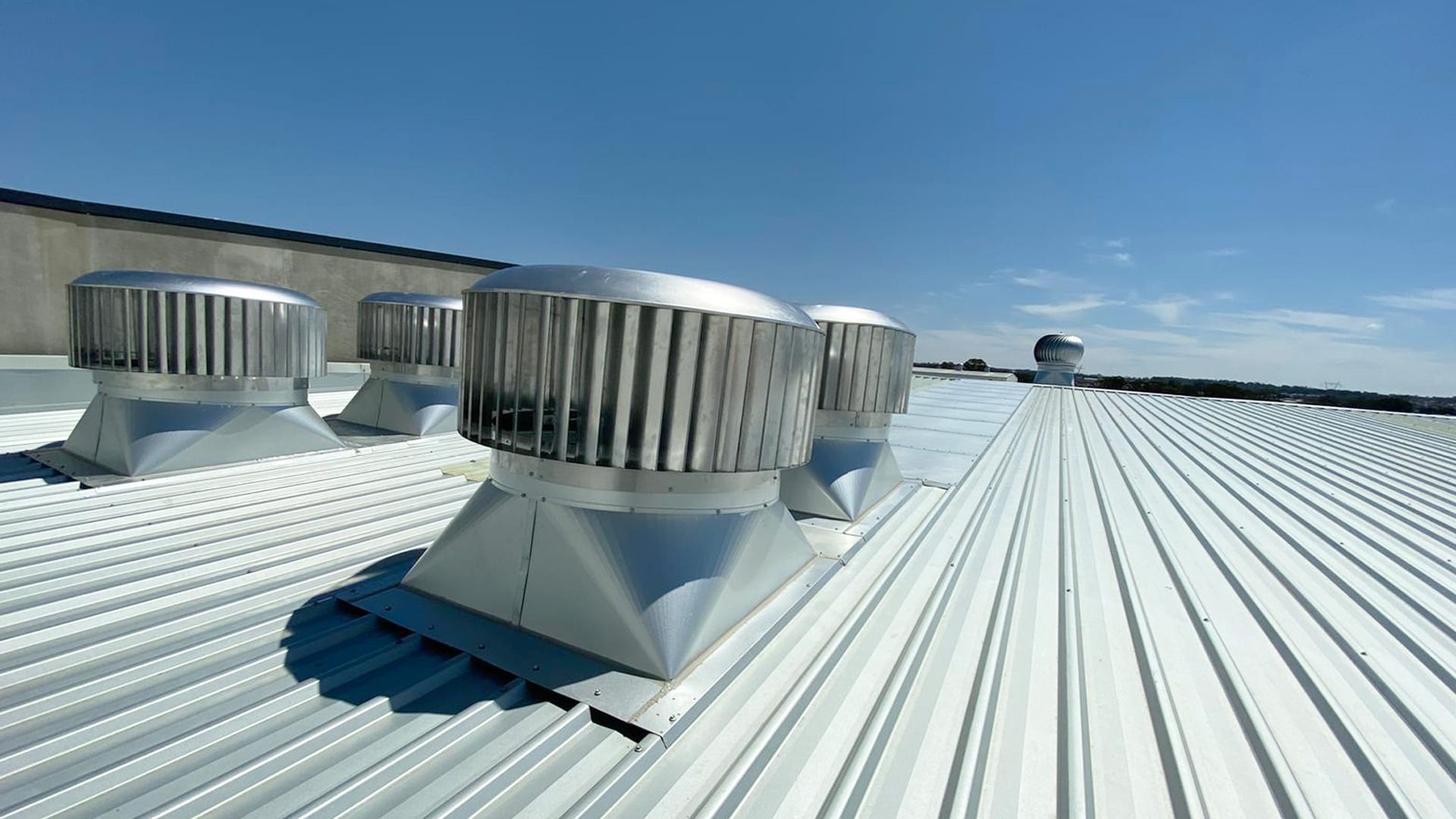 4 Ampelite Rotary roof Vents Commercial Roof