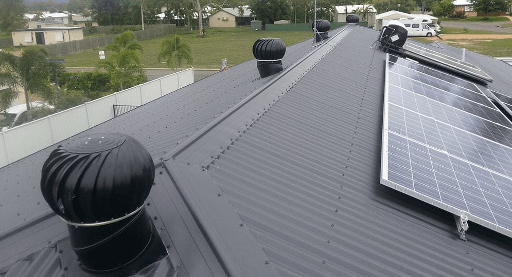 Roof vents cooling roof void Sydney