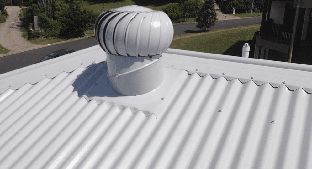 White roof vent