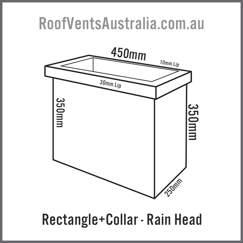 rainwater head measurements with collar