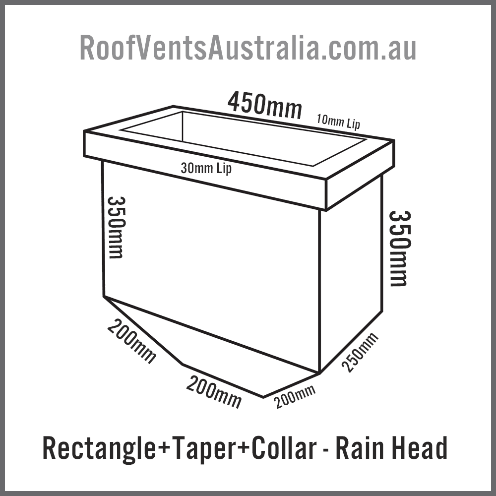 rainwater head measurements tapered with collar