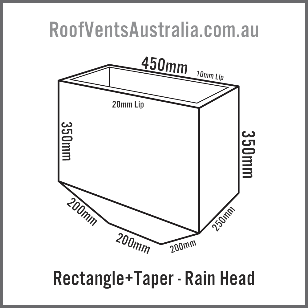 rainwater head measurements tapered