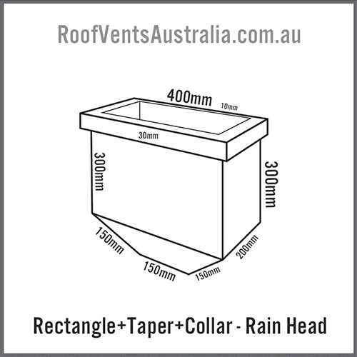 rectangle tapered collar rainwater head