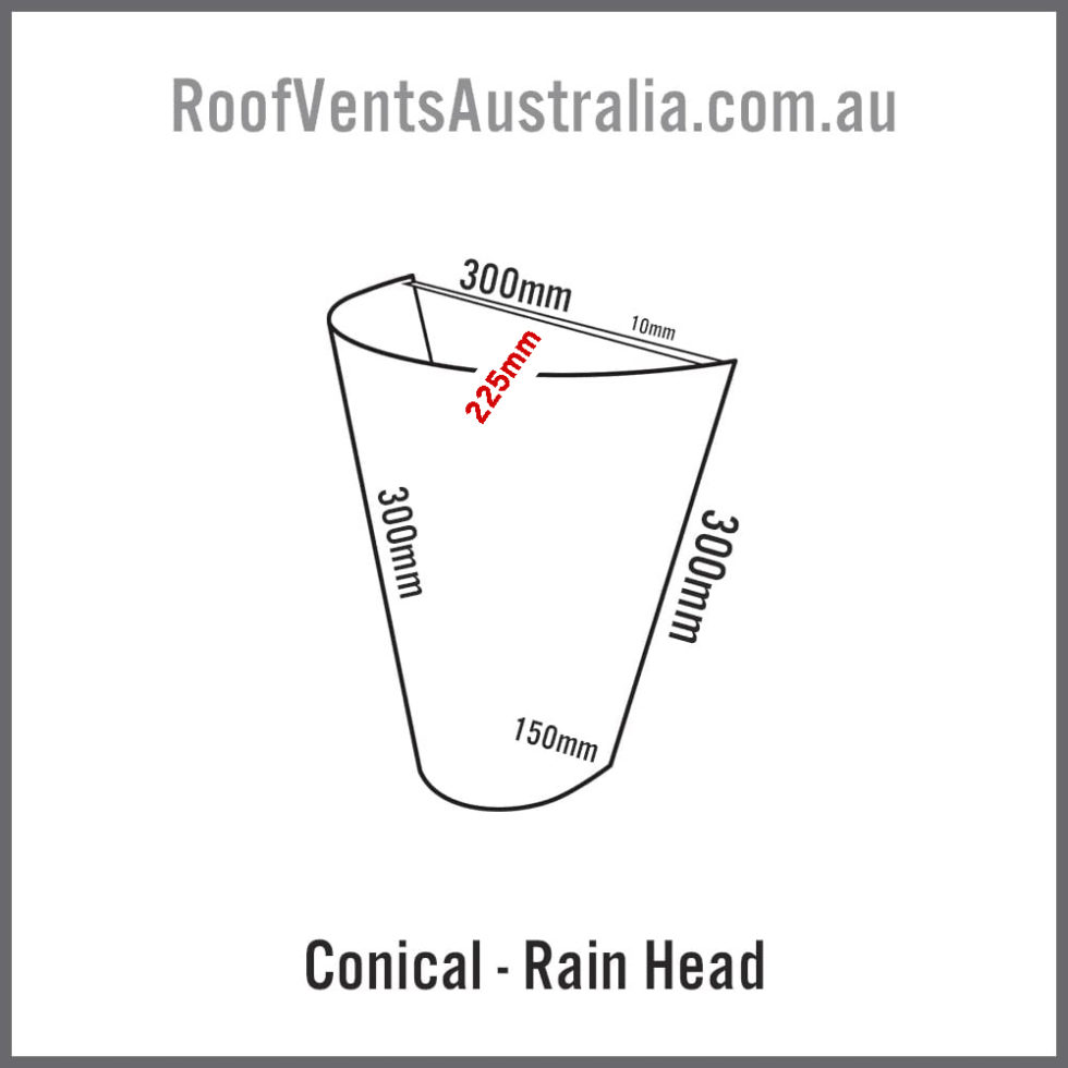 Conical Rainwater Head Colorbond Zincalume Melbourne Sydney Brisbane