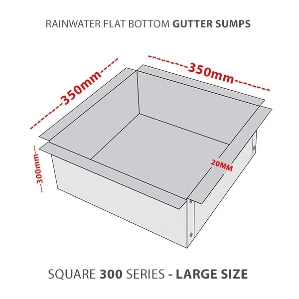 LG-300-flat-bottom-rainwater-gutter-sump-colorbond-zicalume