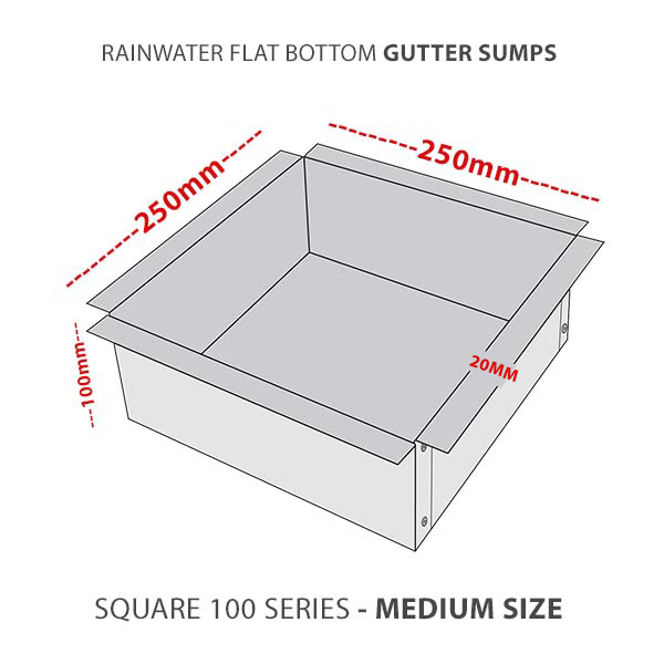 MED-100-flat-bottom-rainwater-gutter-sump-colorbond-zicalume