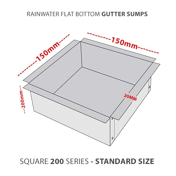 STD-200-flat-bottom-rainwater-gutter-sump-colorbond-zicalume
