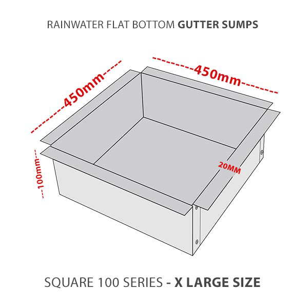 XLG-100-flat-bottom-rainwater-gutter-sump-colorbond-zicalume