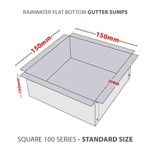 STD-100-flat-bottom-rainwater-gutter-sump-colorbond-zicalume