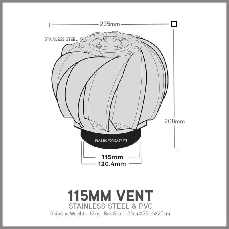 115mm-mini-stainless-steel-toilet-laundry-roof-vent-australia-free-shipping-brisbane-melbourne-perth-sydney-hobart-canberra