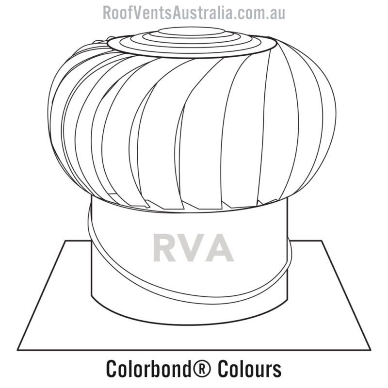 windmaster spinaway brands whirlybird roof vents 300mm in colorbond colours sydney only